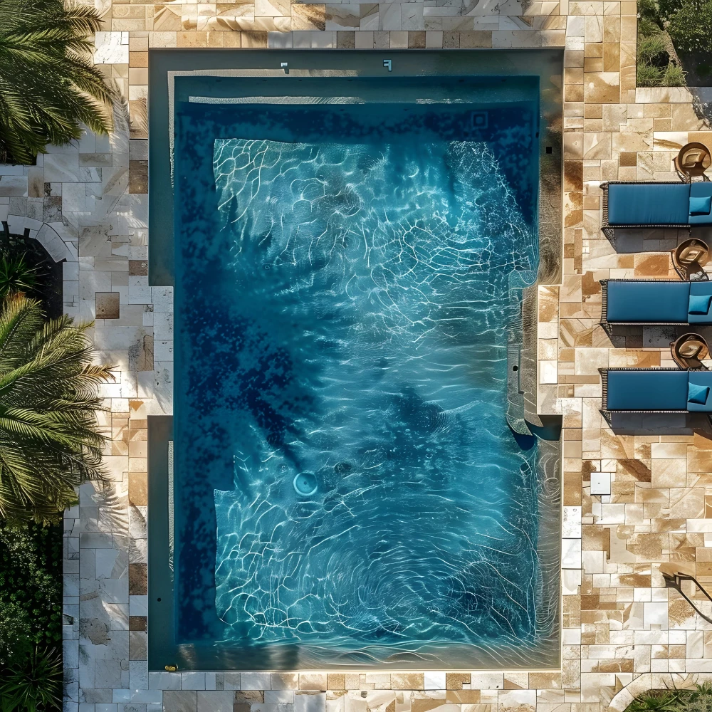 Commercial Liners an aerial view of a large swimming pool